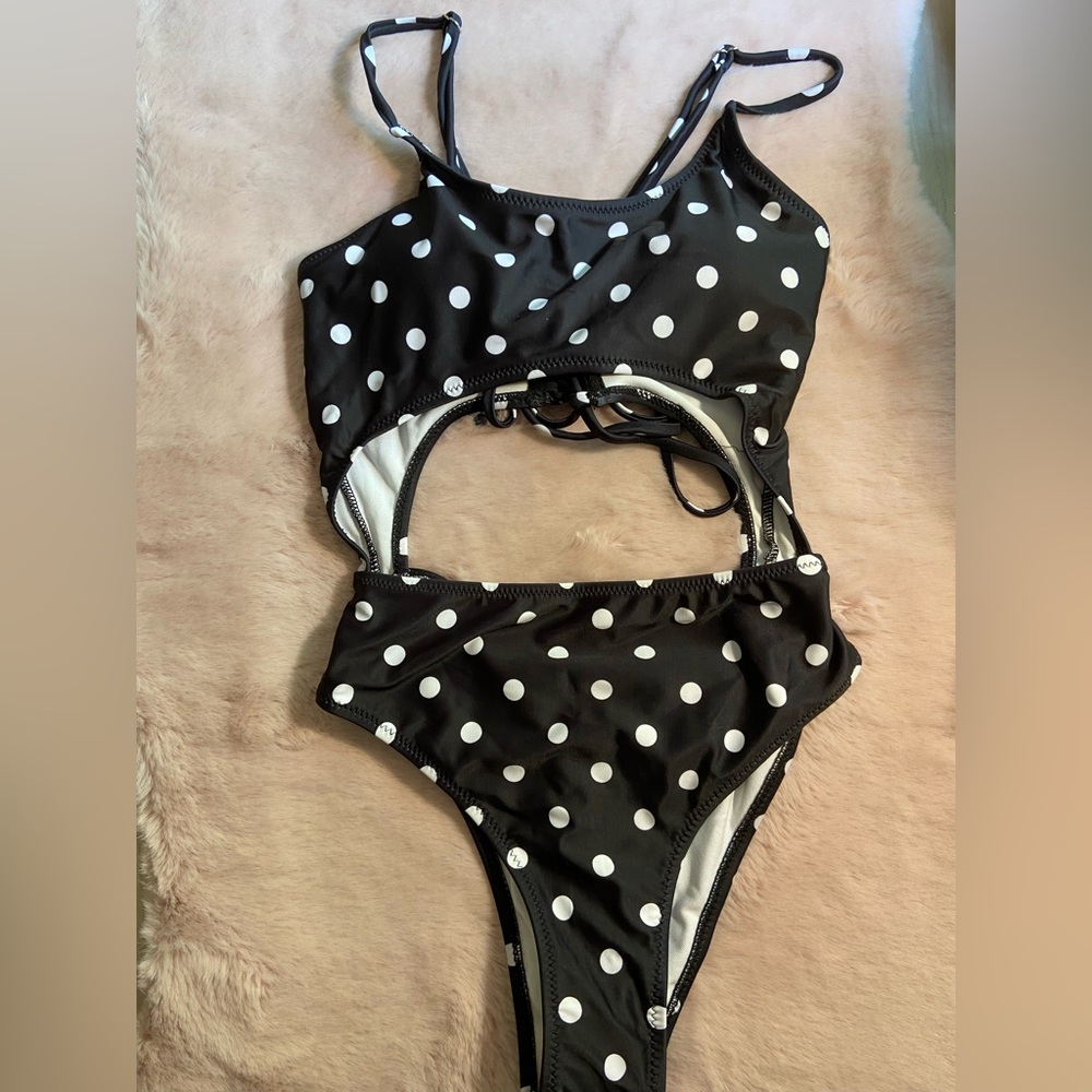 Polka Dot One Piece Swimsuit